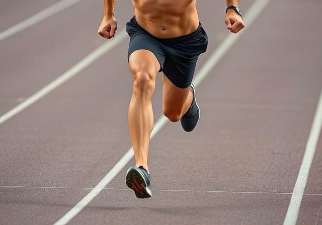 Person sprinting on a track Exercises to Tone Your Buttocks and Thighs