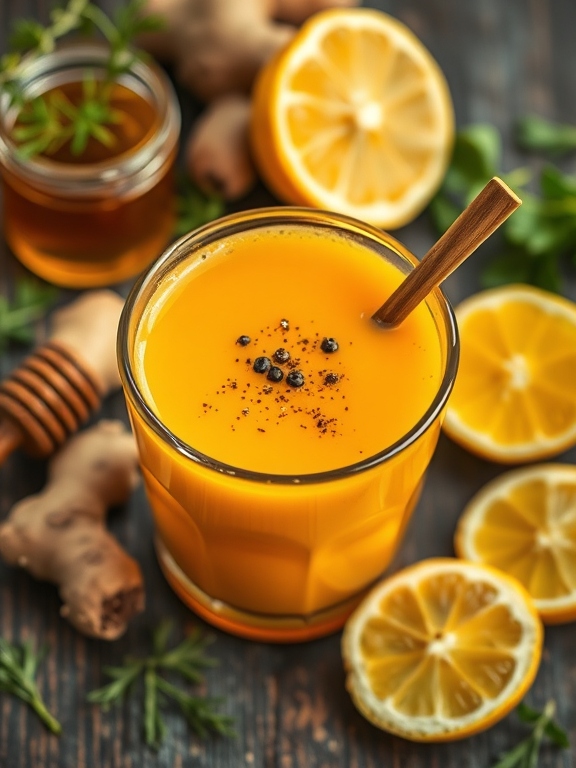 Ginger Turmeric Shot Recipe