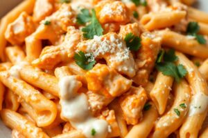 buffalo chicken alfredo penne